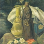 1943 Natura morta romantica  olio su cartone cm 35x25