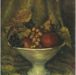 1949 Natura morta con fruttiera  olio su cartone telato cm 40x30