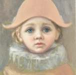 1973  Lorenzo (piccolo Pierrot)  olio su tavola cm 21x16