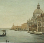 1975  Venezia, Chiesa della Salute  olio su tela cm46x61